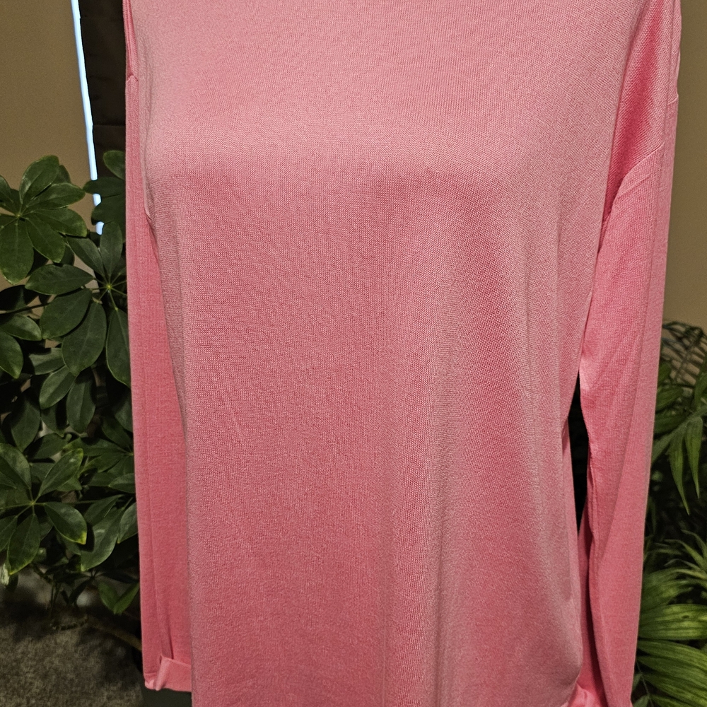 Chic Pink Crew Neck Women's Sweater